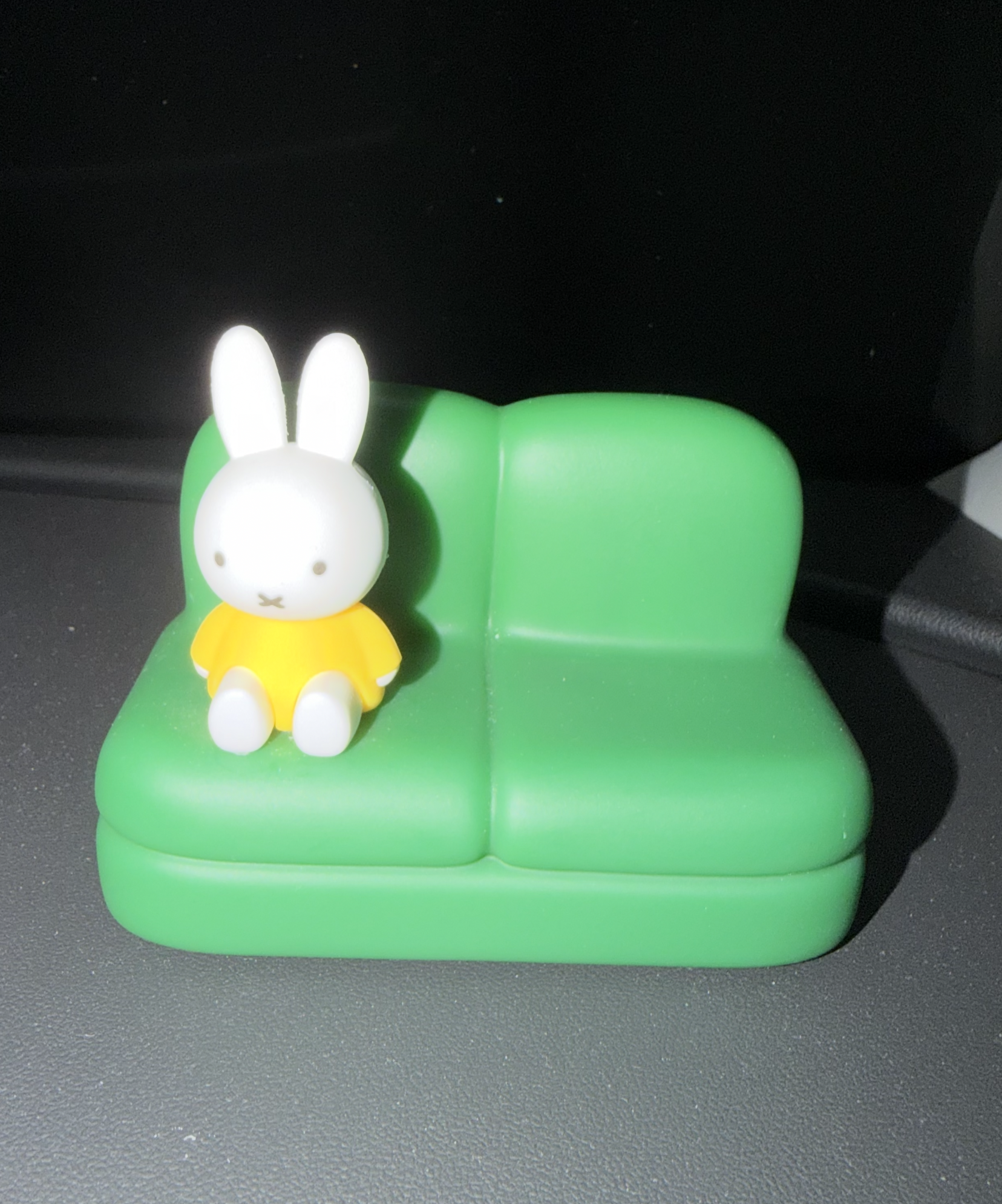 My Miffy phone stand, front-facing.